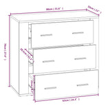 Highboard Concrete Grey Engineered Wood 3185395
