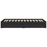 Bed Frame with Drawers without Mattress Black 90x190 cm Single 3280707