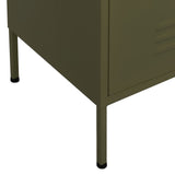Storage Cabinet Olive Green Steel 80x35x101.5 cm 336153