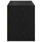 Shoe Rack with Shelf Black oak 75 x 35 x 45 cm Engineered wood 881017