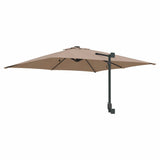 Garden Parasol Taupe 248.5 x 247.5 x 160 cm Polyester and Steel 42003254