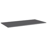 805425 Bookshelf Boards 4 pcs High Gloss Grey 100x50x1,5 cm Engineered Wood