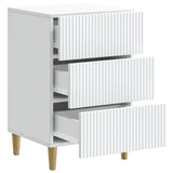 Bedside Cabinet White 43 x 41 x 66.5 cm Engineered Wood 894555