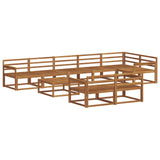 Outdoor Sofa Set 9 pcs Natural Solid Acacia Wood 3367777