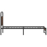Bed Frame without Mattress 80x200 cm Brown Oak Engineered Wood 4100473