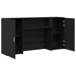 Reception Desk Black Oak 200x50x103.5 cm Engineered Wood 3324215
