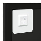 ZNTS Wall Mirrors 2 pcs Black 80x60 cm Metal 3189032