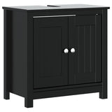 Bathroom Sink Cabinet BERG Black 60x34x59 cm Solid Wood Pine 358553