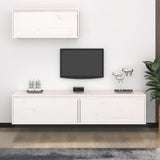 TV Cabinets 3 pcs White Solid Wood Pine 3100135