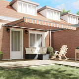 Retractable Awning Manual Multicolour 400 x 300 cm Fabric 3330563