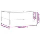 Garden Raised Bed 100x100x41 cm Corten Steel 824516