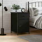 ZNTS Bedside Cabinet Black 40x42x60 cm Engineered Wood 825903