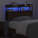 Headboard with Shelf Brown oak 75 cm Engineered wood 859669