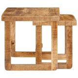 Nesting Tables 2 pcs Brown 46 x 46 x 45 cm Solid Mango Wood 4104557