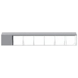Outdoor Dog Kennel with Roof Silver 2x14x2.5 m Galvanised Steel 3190493