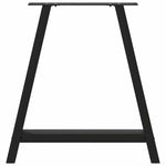 ZNTS Coffee Table Legs A-Shaped 2 pcs Black 70x cm Steel 4012852