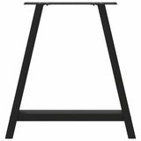 Dining Table Legs A-Shaped 2 pcs Black 70x cm Steel 4012852