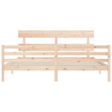 Bed Frame without Mattress 200x200 cm Solid Wood 3195111