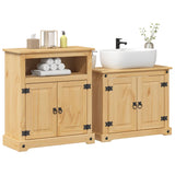 2 Piece Bathroom Furniture Set Corona Solid Wood Pine 3334637