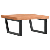 Basin Shelf Wall Mounted Steel and Solid Wood Beech 3302515