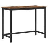 Table Smoked Oak 80 x 50 x 76.5 cm Engineered Wood and Steel 873764