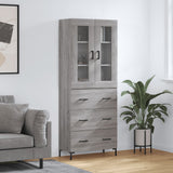 Highboard Grey Sonoma 69.5x34x180 cm Engineered Wood 3198407