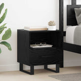 Bedside Cabinet with Drawer 2 pcs Black Oak 40 x 35 x 47.5 cm 882091