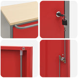 Trolley Rolling Workbench Red and Grey 75 x 45 x 85 cm 4103486