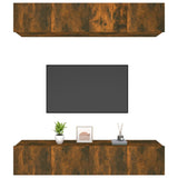 TV Cabinets 4 pcs Smoked Oak 80x30x30 cm Engineered Wood 3114187