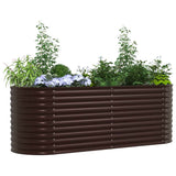 Raised Bed Brown 240 x 80 x 81 cm Steel 42008134