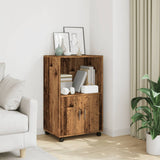 Rolling Cabinet Old Wood 55x40x91 cm Engineered Wood 853189