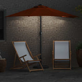 Garden Parasol Terracotta 294 x 150 x 224 cm 42003272
