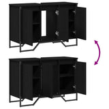 Bathroom Sink Cabinet Black Oak 91 x 35 x 60 cm Engineered wood 869182