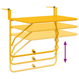 Hanging Balcony Table Folding Yellow 60 x 39 x 65 cm Steel 42008079