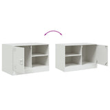 TV Cabinets 2 pcs White 67x39x44 cm Steel 841702