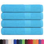 Towels 4 pcs Turquoise 100x200 cm 360 gsm 100% Cotton 136987
