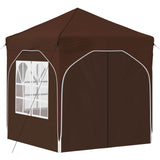 Pop-up Party Tent 192 x 192 x 245 cm Brown 42019841