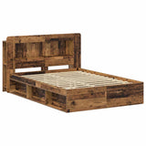 Bed Frame with Storage Old Wood 135 x 190 cm Engineered Wood 3433482