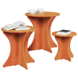 Coffee Table 3 pcs Wax Brown 873570