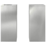 Plant Stand 2 pcs Silver 24 x 24 x 55 cm Galvanised steel 865818