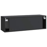 Wall-Mounted TV Cabinet Black 98 x 31 x 30 cm Engineered Wood 898386