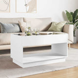 Coffee Table with Infinity LED White 90x50x50 cm 847665