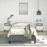 Bed Frame without Mattress Dark Grey 100x190 cm Twin Fabric 347099