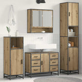 Bathroom Furniture Set 3 pcs Artisan Oak Engineered Wood 3402486