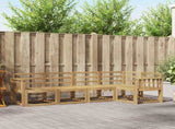 Outdoor Sofa Set 5 pcs White Solid Acacia Wood 3387623