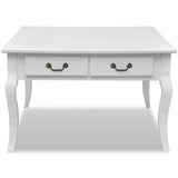 ZNTS Coffee Table with 4 Drawers White 242436