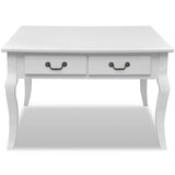 Coffee Table with 4 Drawers White 242436