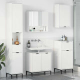 Bathroom Furniture Set High Gloss White Engineered wood, Metal 3393117