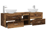 Bathroom Cabinet Set 3 pcs Old Wood 49.5 x 35 x 63 cm 3405793