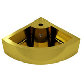 Wash Basin with Overflow 45x32x12.5 cm Ceramic Gold 143482